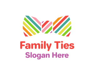 Rainbow Bow Tie logo design