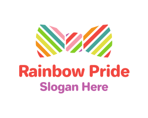 Rainbow Bow Tie logo design