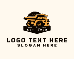 Coal Dump Truck Vehicle logo