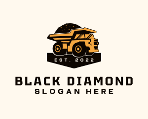 Coal Dump Truck Vehicle logo