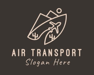 Desert Mountain Plane logo design