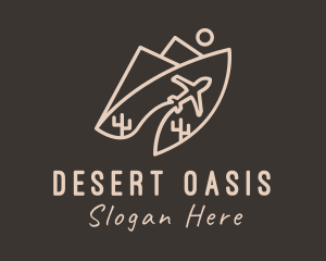 Desert Mountain Plane logo design