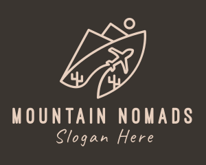 Desert Mountain Plane logo design