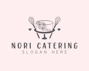 Floral Cake Baking logo design