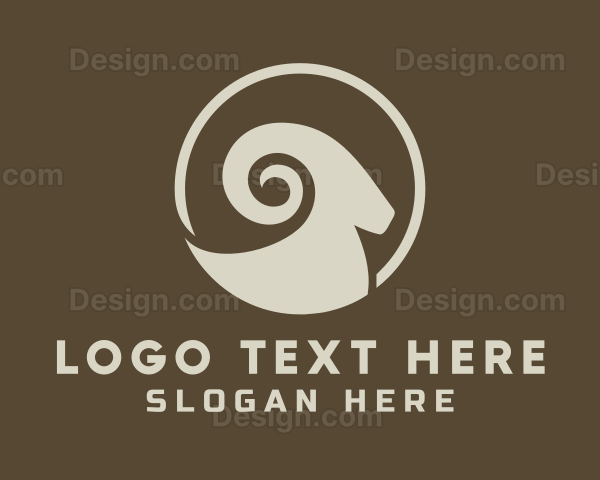 Big Horn Ram Sheep Logo