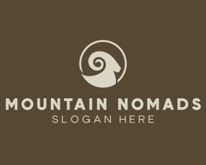 Big Horn Ram Sheep logo design