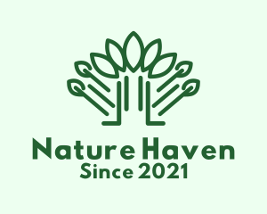 Green Forest Nature  logo design