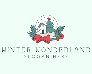 Winter House Snow Globe logo