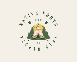 Teepee Hut Camping logo design