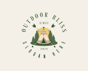 Teepee Hut Camping logo design