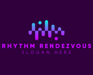 Frequency Soundwave Beat logo design