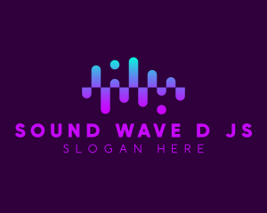 Frequency Soundwave Beat logo design