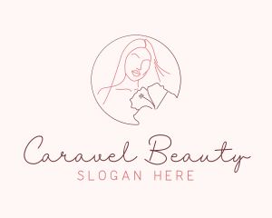 Floral Woman Beauty logo design