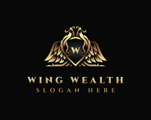 Royalty Crown Wings logo design