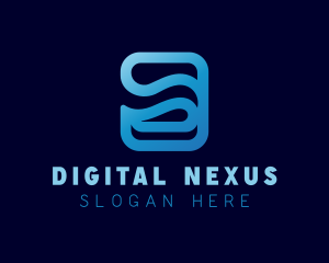 Digital Technology Wave logo design