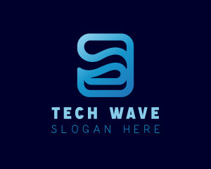 Digital Technology Wave logo design