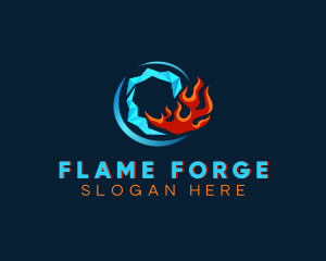 Cold Ice Flame  logo design