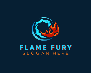 Cold Ice Flame  logo design