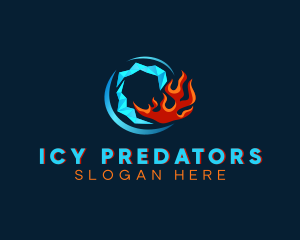 Cold Ice Flame  logo design