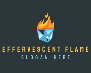 Ice Flame Heating logo design