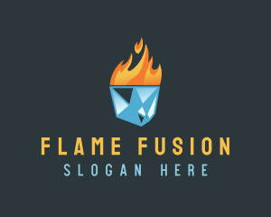 Ice Flame Heating logo design