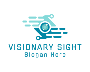 Cyberspace Technology Eye  logo design