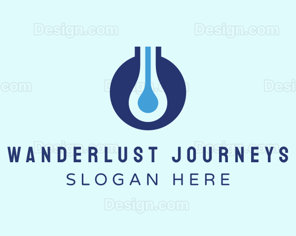 Modern Liquid Thermometer Logo