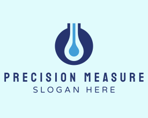 Modern Liquid Thermometer logo design