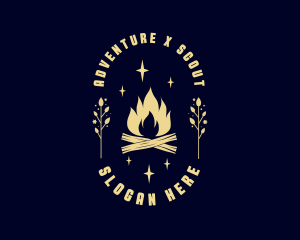 Camp Bonfire Nature logo design