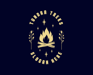 Camp Bonfire Nature logo design