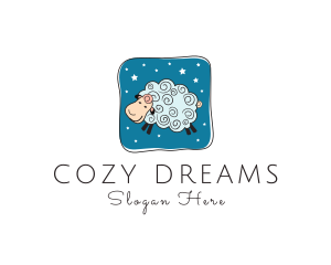 Night Nursery Sheep logo design