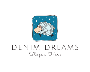 Night Nursery Sheep logo design