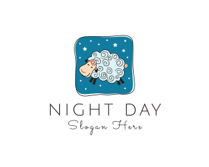 Night Nursery Sheep logo design