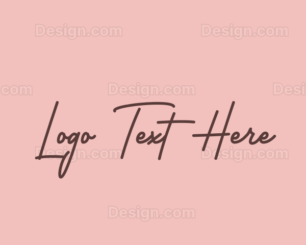 Feminine Cursive Business Logo