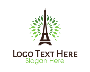 Eiffel Tower Leaves logo