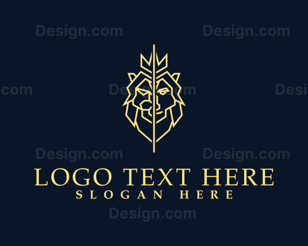 Premium Lion King Crown Logo