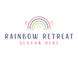 Kindergarten Rainbow Boho logo design