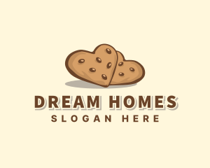 Heart Cookie Snack Logo