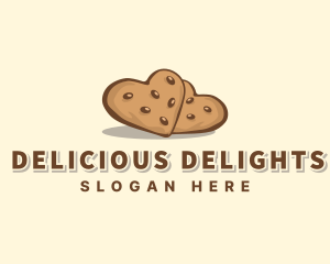 Heart Cookie Snack logo design