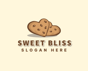 Heart Cookie Snack logo design