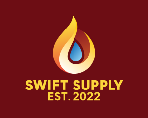 Fire Water Supply Droplet logo
