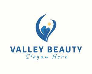 Valley Mountain Letter V logo design