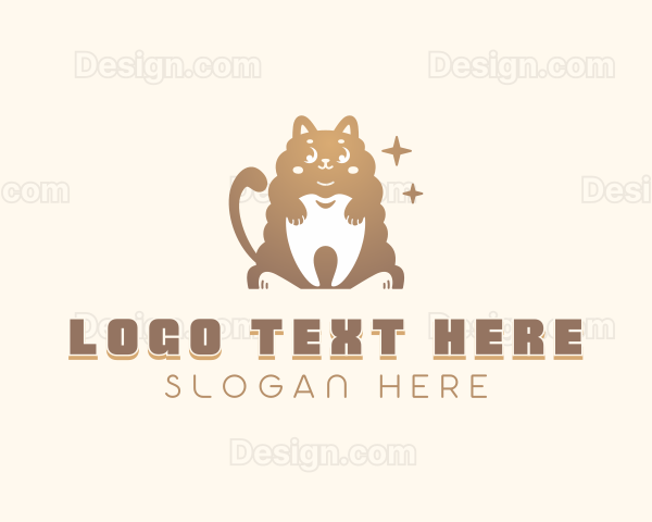 Cat Tooth Dentist Logo