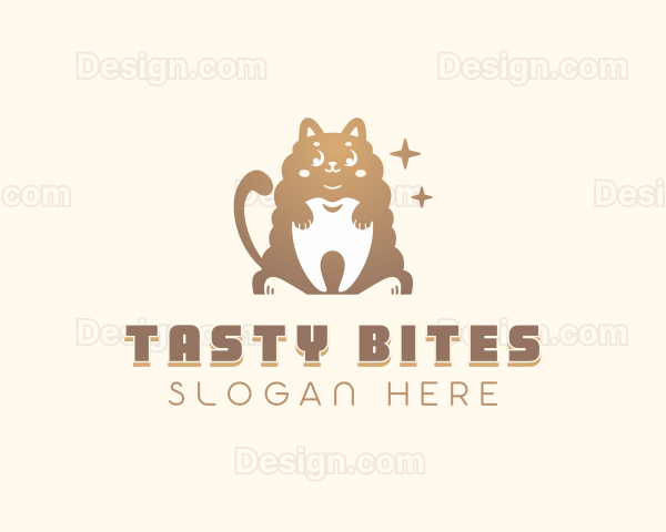 Cat Tooth Dentist Logo