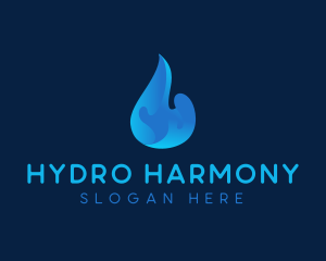 Round Water Droplet logo