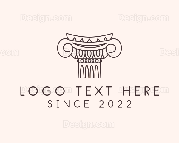 Mediterranean Greek Column Logo