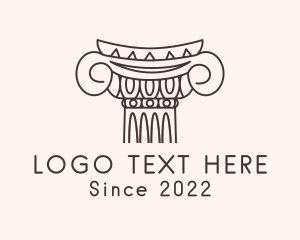 Mediterranean Greek Italian Column logo design
