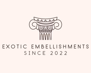 Mediterranean Greek Column logo design