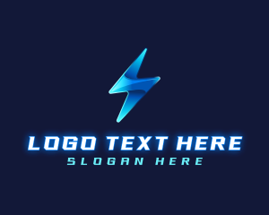 Metallic Lightning Bolt  logo