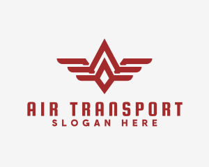 Wing Transport Aviation logo design